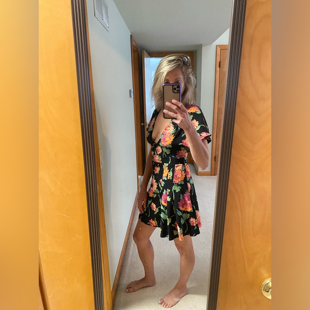 Size Small TRF collection mini cocktail dress floral